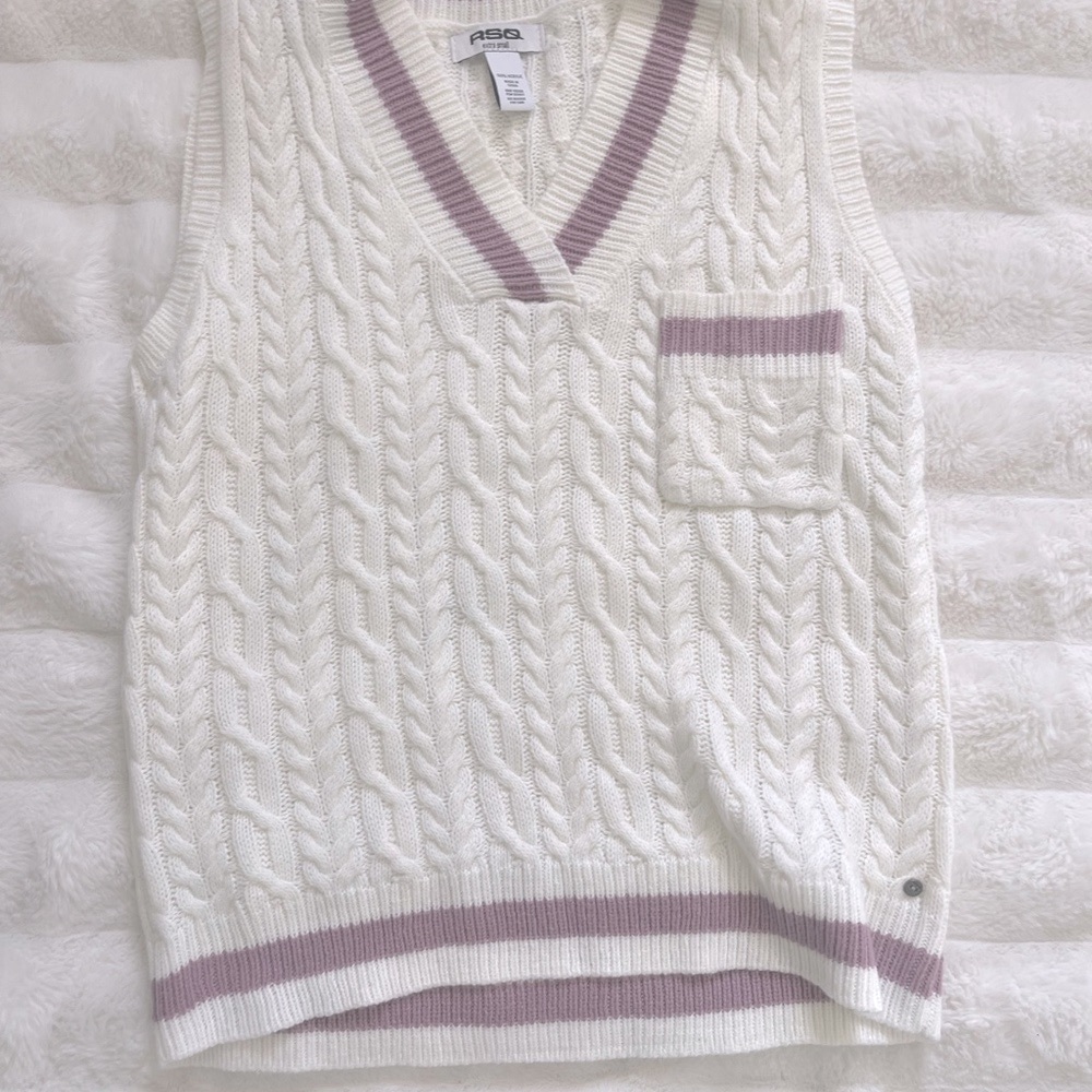 rsq vest top reddish purple